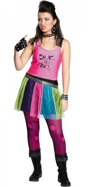 Shanice drottning av punk tonåring kostym