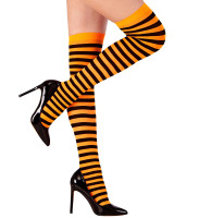 Vista previa: Calcetines de mujer a rayas naranja-negro