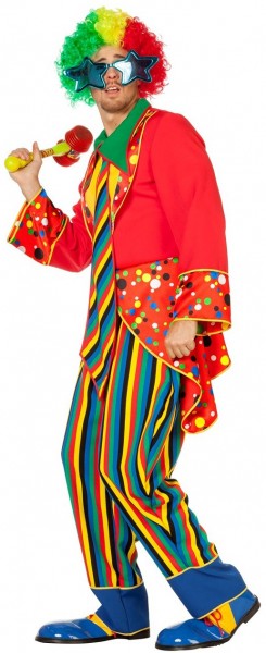 Farverig klovn Charlie-klovne kostume