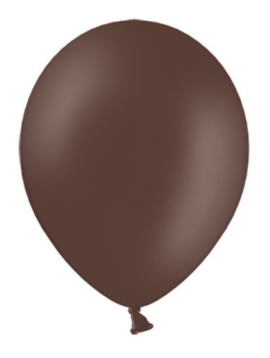 10 party star balloons chocolate brown 27cm