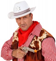 Oversigt: Sheriff cowboy hat hvid