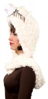 Vorschau: Flauschige Lama Mütze mit Schal