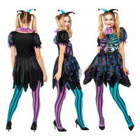 Preview: Creepy Harlequin costume for girls