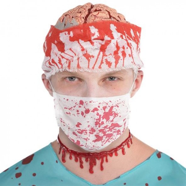 Máscara de cirujano sangrienta