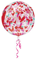 Blumiger Liebesgruß Orbz Ballon 38 x 40cm