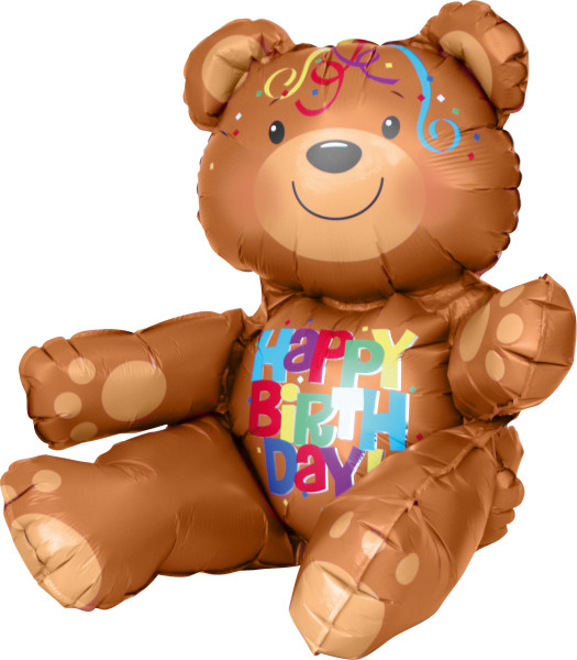 Folie ballon verjaardag beer figuur