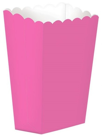 5 różowych torebek na popcorn Basel 13cm
