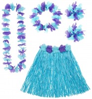 Blaues Hawaii Girl Kostüm Set
