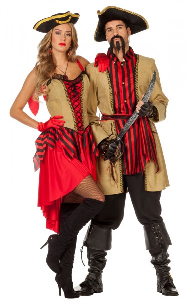 Verleidelijke piraat bruid dames kostuum