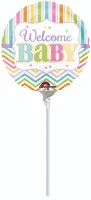Vorschau: Stabballon Welcome Baby pastell