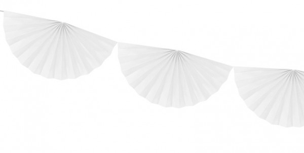 Guirlande Rosette Daphné blanc 3m x 30cm 2