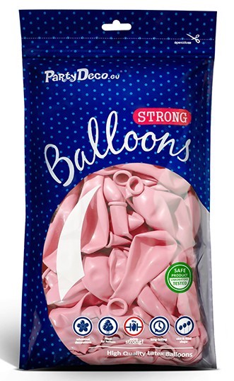 50 balonów Partylover pastelowy róż 30cm 4