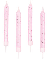10 velas de cumpleaños rosas Candy Princess