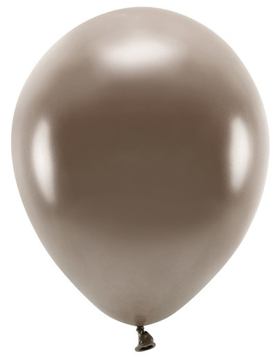 10 eko metalicznych balonów brązowych 26 cm