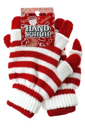 Rot-Weiße Kölner Fan Handschuhe