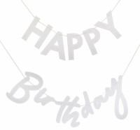 Vista previa: Guirnalda transparente Happy Birthday 3m