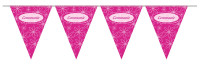 Banderín comunión flor rosa