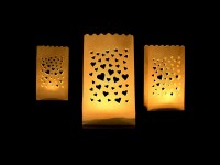 Anteprima: 10 lanterne per candela con sacchetti 12 x 7 x 19 cm