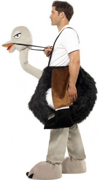 Divertido disfraz de jinete avestruz 2