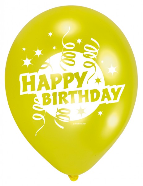 6er Set Happy Birthday Luftballons 2