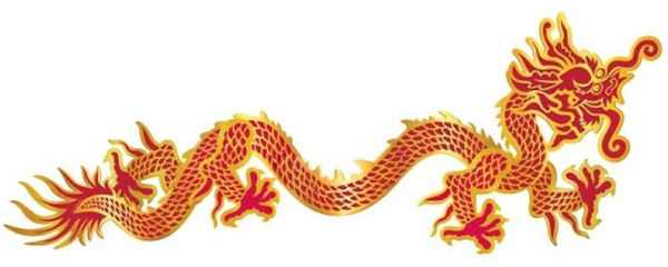 Decoración de la pared del dragón chino