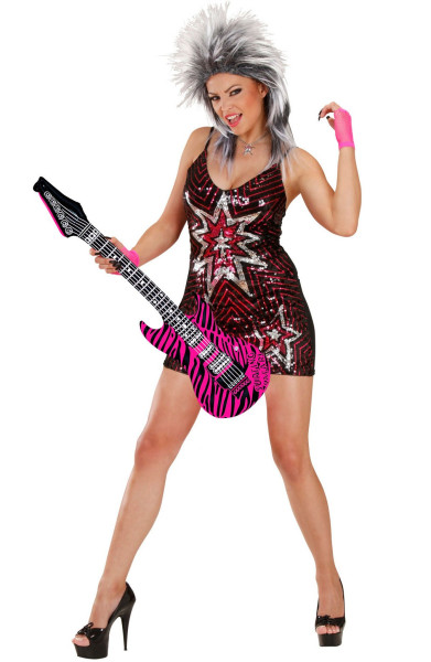 Pinky Zebra inflatable guitar 105cm