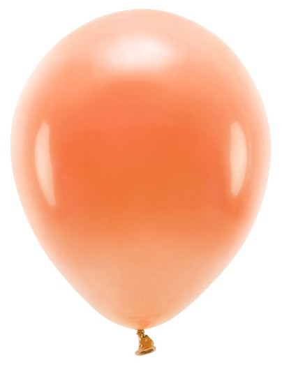 10 eko pastelowych balonów pomarańczowych 26cm