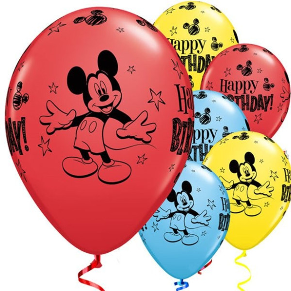 25 Mickeys Birthday Party balloons 28cm