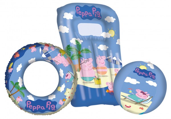 Set 3 piezas de día de playa Peppa Pig