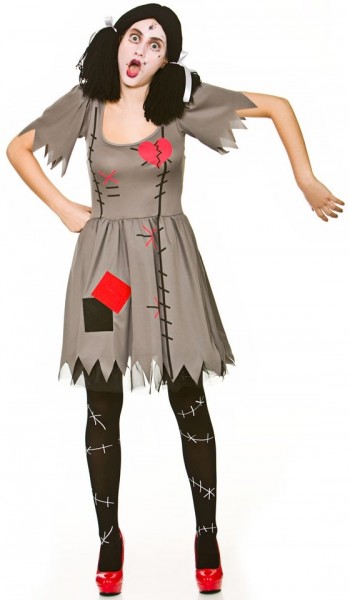 Crazy voodoo doll costume for women