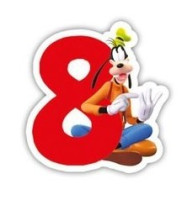 Numero della candela della torta di compleanno di Mickey Mouse 8