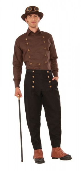 Camisa marrón Kolja steampunk