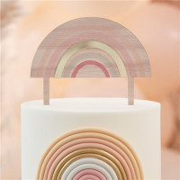 Preview: Joyful Life rainbow cake topper