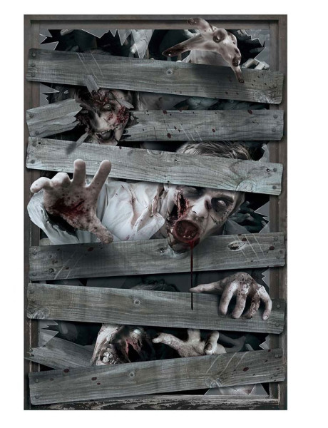 Horror Zombies Fensterbild 122cm x 76cm