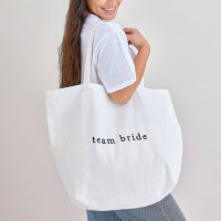 Widok: Biała torba typu Tote Team Bride o wymiarach 55 cm x 72 cm
