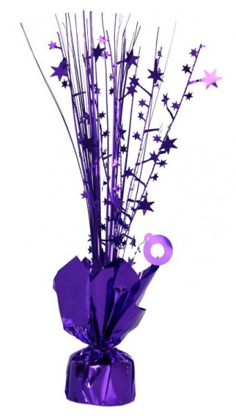 Purple star fountain balloon weight
