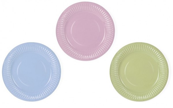 6 spring party paper plates 18cm