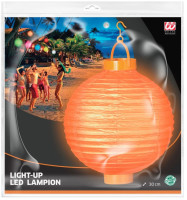 Vorschau: Orangefarbener LED Lampion 30cm