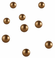 134 matt gold sprinkled decoration beads