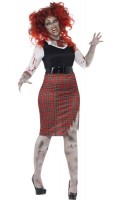 Oversigt: Zala zombie skolepige kostume