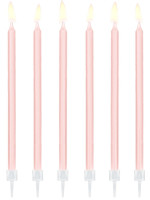 Preview: 12 cake candles Rosy Powder 14cm