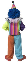 Vista previa: Disfraz de payaso con pompón arcoíris para niño