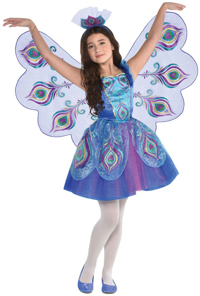 Shimmering peacock costume for girls