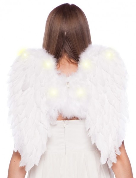 Hemelse LED-vleugels in wit 50cm