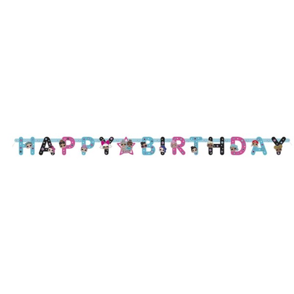 LOL Surprise Guirlande Happy Birthday 1,82 m Decoration Anniversaire