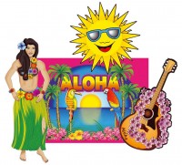 Set de decoración Beach Party Hawaii