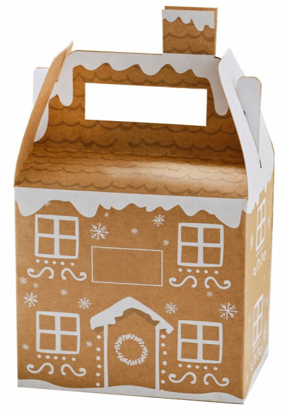 4 Eco Gingerbread House gift boxes