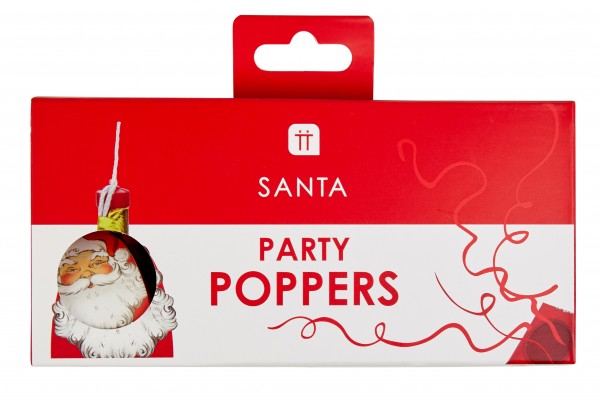 8 Santa Party Popper 6 x 4cm 3