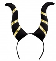 Preview: Devilish demon horns black and gold
