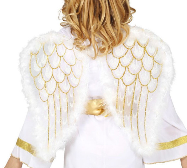Ali d'angelo bianco-oro 47 cm x 40 cm